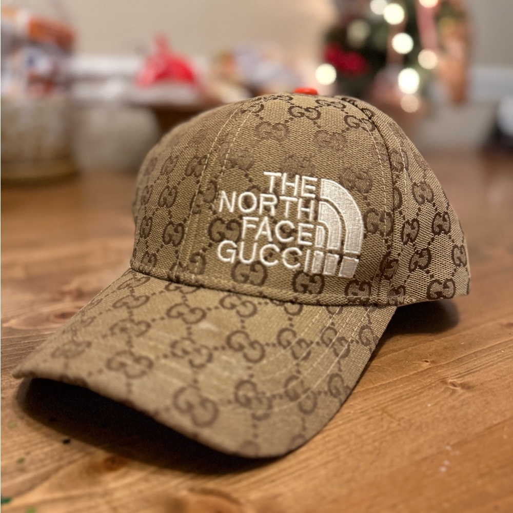 The North Face x Gucci Brown Logo Cap